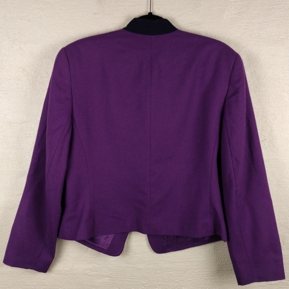 Pendleton Classic Wool Purple Mandarin Collar But… - image 7